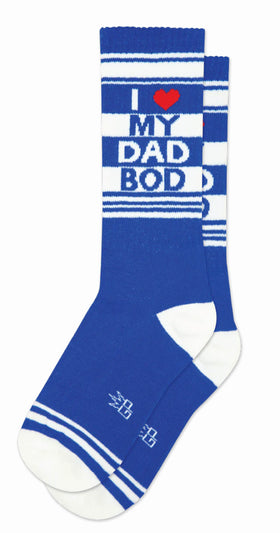 I ❤️ MY DAD BOD gym crew socks
