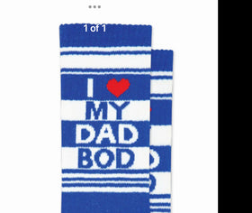 I ❤️ MY DAD BOD gym crew socks