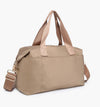 Copy of Jen & Co “Navy” Nylon Weekender - Taupe/Gold - Jilly's Socks 'n Such