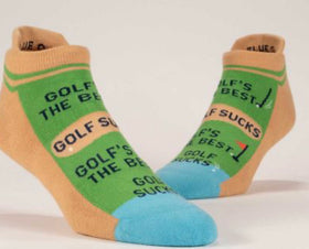 “Golf’s the best Golf Sucks Golf’s the best Golf sucks” Sneaker Sock