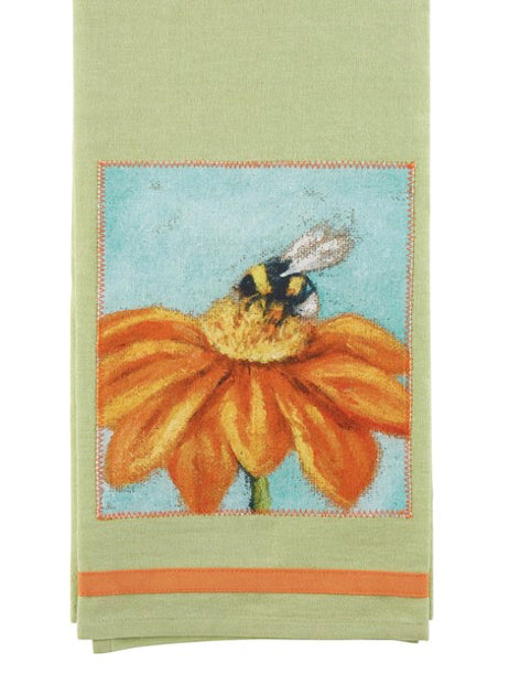Bee on a Daisy Kitchen Towel - Jilly's Socks 'n Such