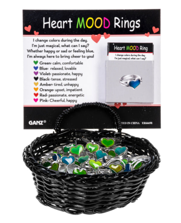 Heart Mood Ring with Explanation Card - Jilly's Socks 'n Such