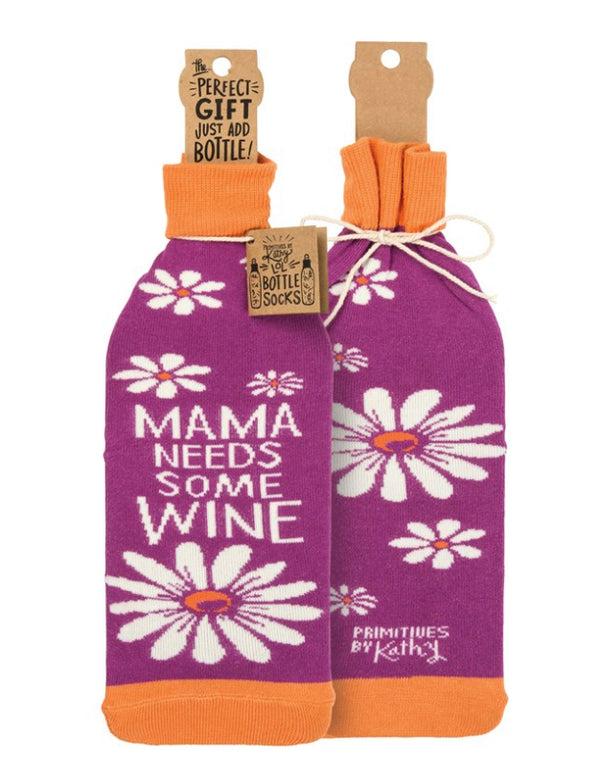 Wine Bottle Sleeve - Mamma Needs Some Wine - Jilly's Socks 'n Such