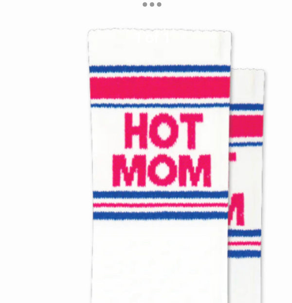 HOT MOM gym crew socks - Jilly's Socks 'n Such
