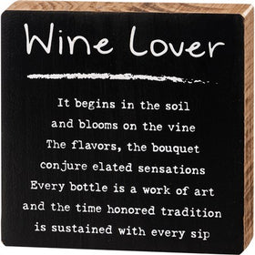 “Wine lover” Block Sign