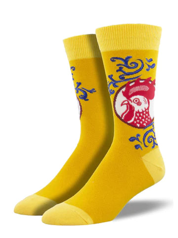 Men's “Red Rooster” Socks - Jilly's Socks 'n Such