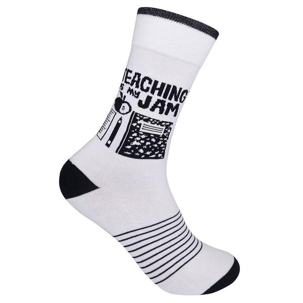 “Teaching is my Jam” Socks - One Size - Jilly's Socks 'n Such