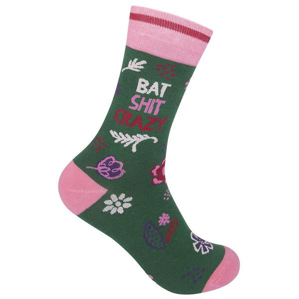 “Bat Shit Crazy” Socks - One Size - Jilly's Socks 'n Such