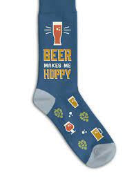 “Beer makes me Hoppy” Socks - One Size - Jilly's Socks 'n Such