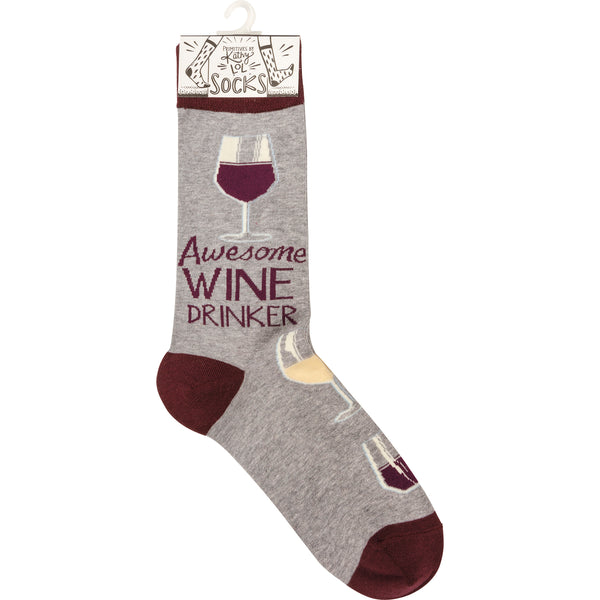 Awesome Wine Drinker Socks - One Size - Jilly's Socks 'n Such