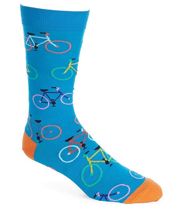 Men’s Blue Bike Socks - Jilly's Socks 'n Such