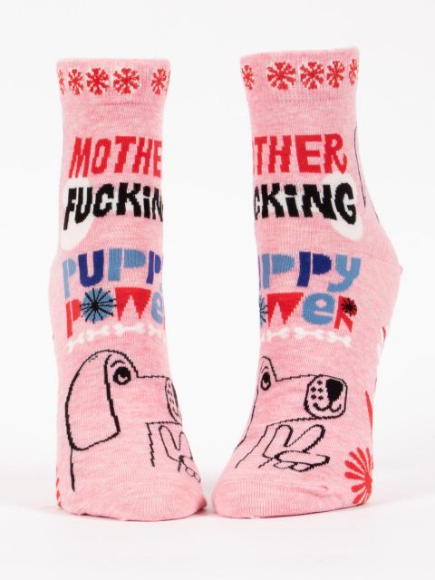 Women’s Ankle  “Puppy Power” Socks SALE - Jilly's Socks 'n Such