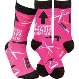 “Awesome Hairdresser” Socks - One Size - Jilly's Socks 'n Such