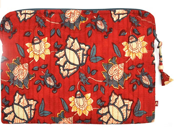 Anju Laptop Sleeve - Quilted 100% Cotton - Jilly's Socks 'n Such