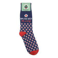 “99% That Bitch (1% Crazy)” Socks - One Size - Jilly's Socks 'n Such