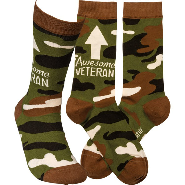 “Awesome Veteran” Socks - One Size - Jilly's Socks 'n Such