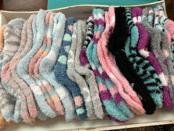 Women’s Assorted Fuzzy Socks - Jilly's Socks 'n Such