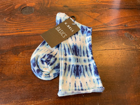 Women’s Everyday Basics Blue Tie Dyed Roll Up Socks