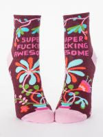 Women’s Ankle “Super Fucking Awesome” Socks - Jilly's Socks 'n Such