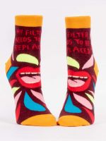 Women’s Ankle “My Filter Needs Replaced” Socks - Jilly's Socks 'n Such