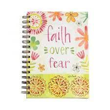 “faith over fear” Spiral Journal - Jilly's Socks 'n Such