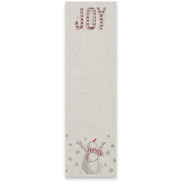 “Joy” Snowman  List Notepad Tablet - Jilly's Socks 'n Such