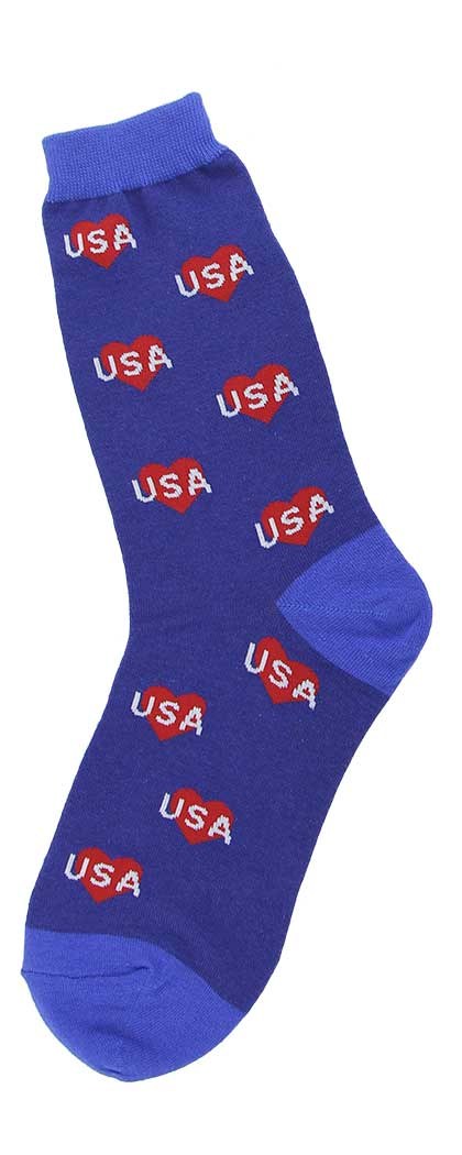 Women’s USA Hearts Socks - Jilly's Socks 'n Such