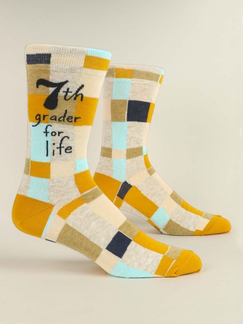Mens “7th Grader For Life” Socks - Jilly's Socks 'n Such