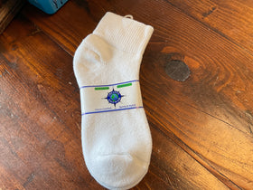 Women’s White Cotton Quarter Sock