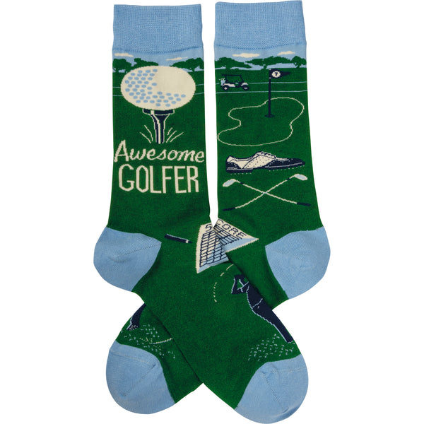 Awesome Golfer Socks - One Size - Jilly's Socks 'n Such