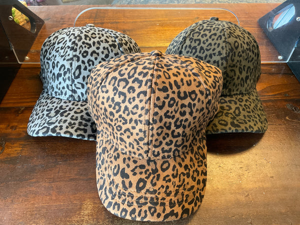 Leopard Print Baseball Hat - Jilly's Socks 'n Such