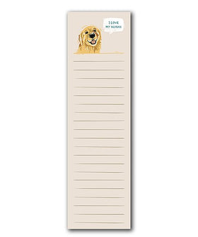 Retriever “I Love My Human” List Notepad Tablet