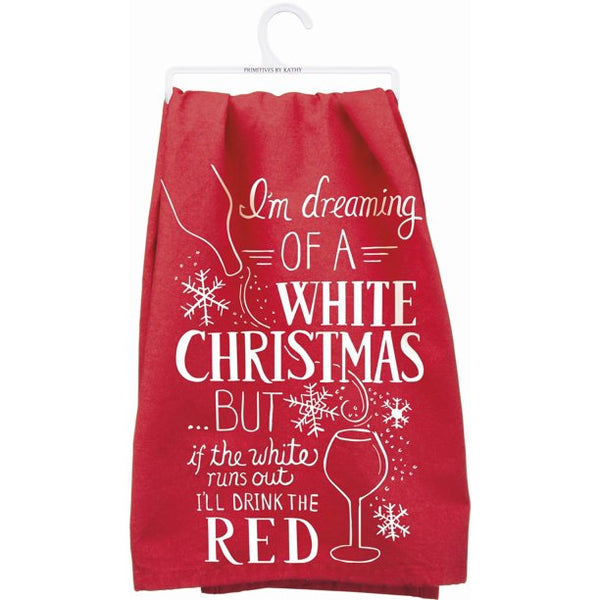 “I’m dreaming of a White Christmas” Kitchen Towel - Jilly's Socks 'n Such