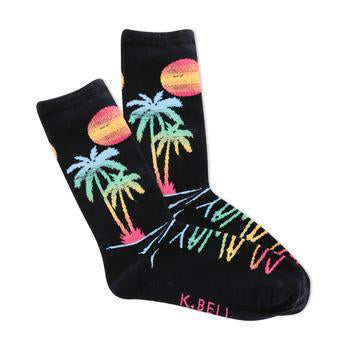 Women’s “Go Away”, palm trees - Jilly's Socks 'n Such