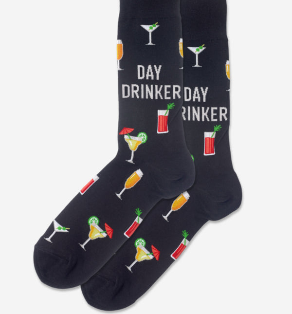 Men’s Day Drinker Socks Black - Jilly's Socks 'n Such