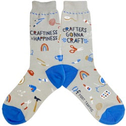 Women’s “Crafters Gonna Craft” Socks - Jilly's Socks 'n Such