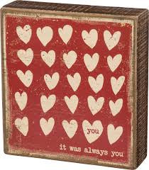 “It Was Always You” Box Sign - Jilly's Socks 'n Such