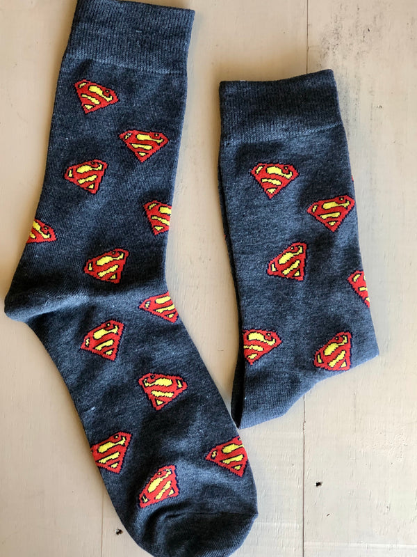 Mens Justice League Superman Socks - Jilly's Socks 'n Such