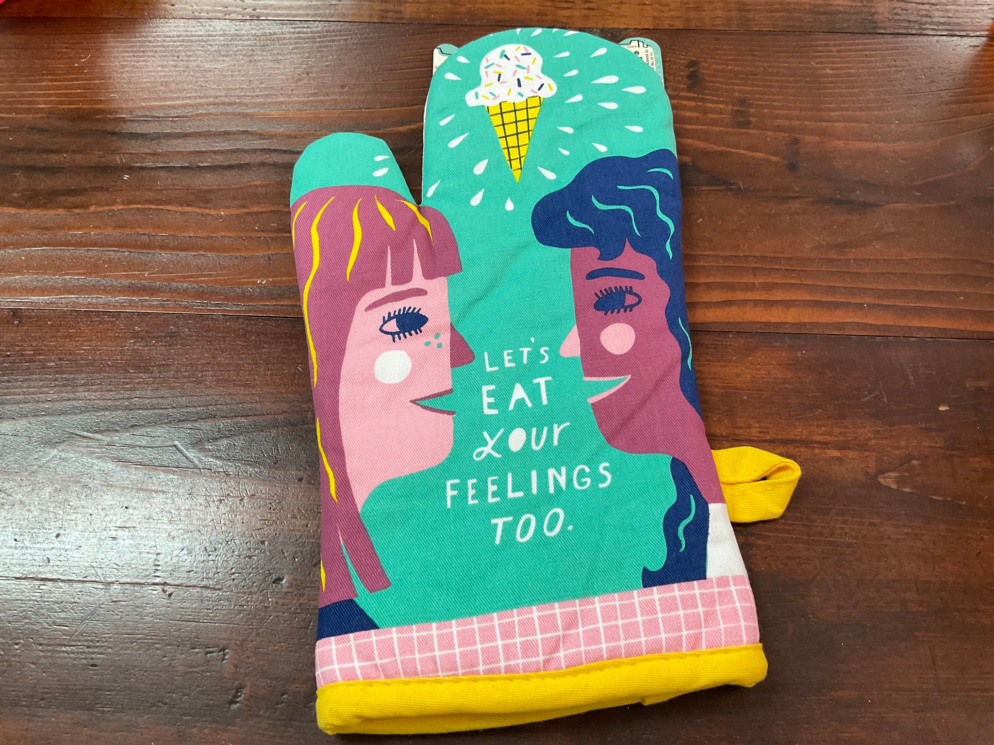 Blue Q : Oven Mitt - Let's Eat Your Feelings Too