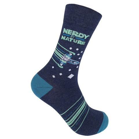 “Nerdy By Nature” Socks - One Size - Jilly's Socks 'n Such