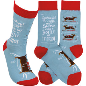 “With a Bottle of Merlot” Socks - One Size