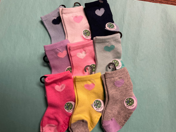 Kids heart socks, toddler - Jilly's Socks 'n Such