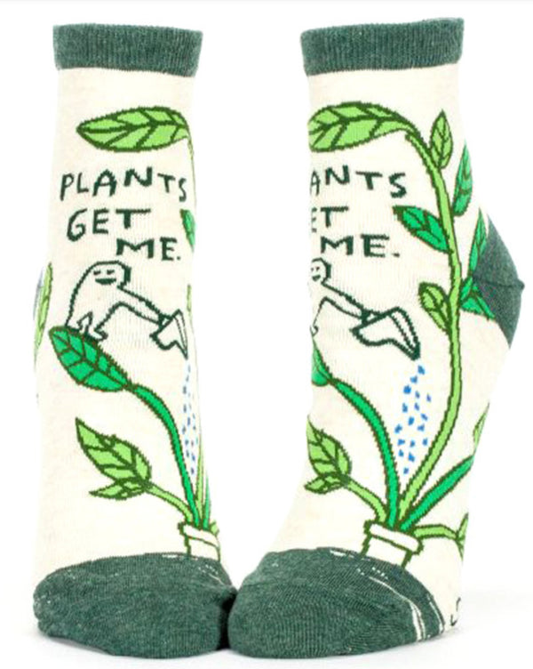 Women’s Ankle “Plants Get Me” Socks - Jilly's Socks 'n Such