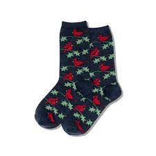 Women's Foot Traffic Christmas Cardinal” Socks - Jilly's Socks 'n Such