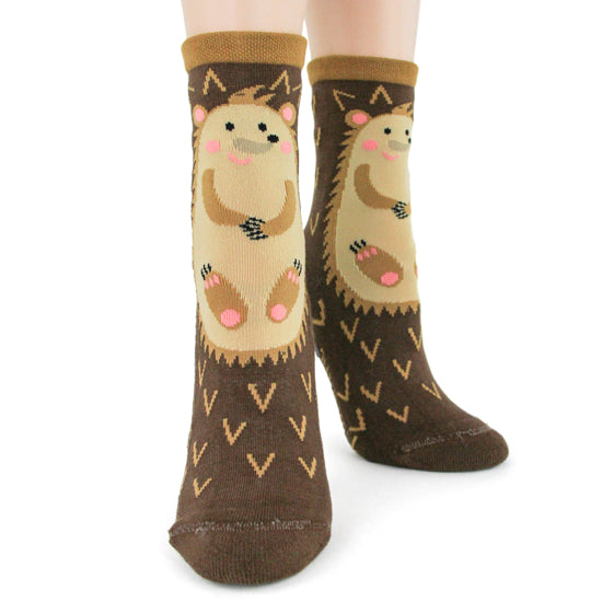 Women’s Slipper Socks - Hedgehog - Jilly's Socks 'n Such