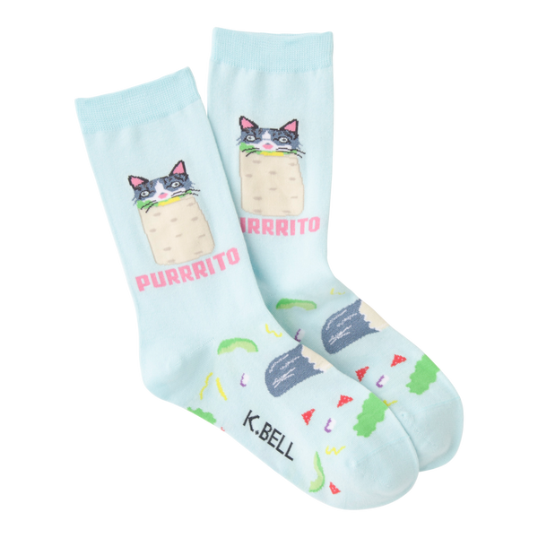 Women’s Cat “Purrito” Socks - Jilly's Socks 'n Such