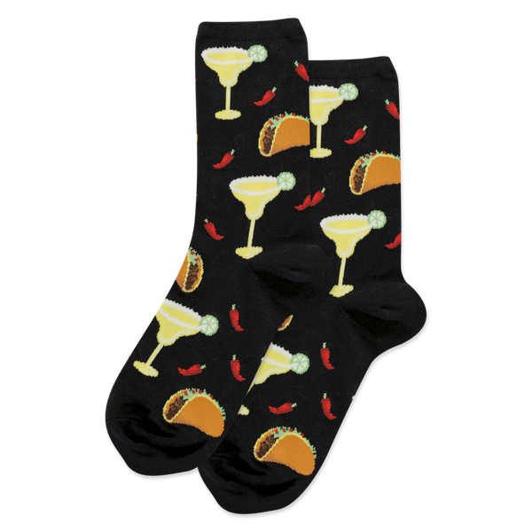 Womens Tacos, Margs, and Chilis Tuesday Socks - Jilly's Socks 'n Such