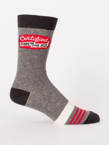 Mens “Certified Pain In the Ass” Socks - Jilly's Socks 'n Such