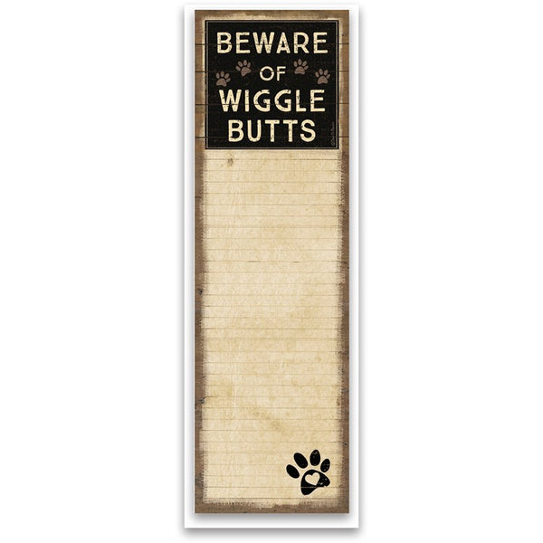 “Beware of Wigglebutts” Notepad - Jilly's Socks 'n Such