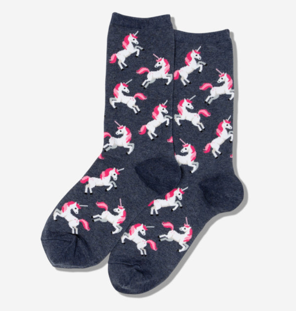Women's Denim Unicorn Socks - Jilly's Socks 'n Such